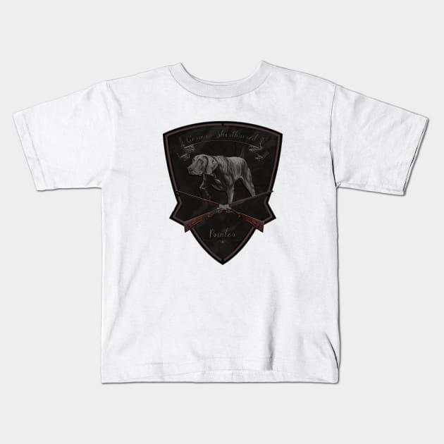 The German Shorthaired Pointer ,Hunting dog Kids T-Shirt by German Wirehaired Pointer 